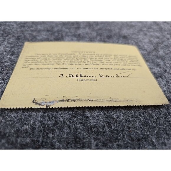 1920 Pennsylvania Railroad System Pass #CC906 Paper Signed - Picture 7 of 7